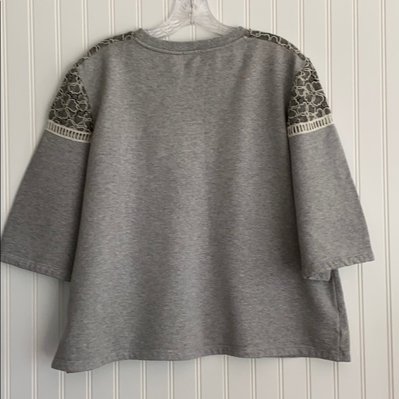 GiAMBA Paris grey bell sleeve sweatshirt SIZE L - Picture 2 of 13
